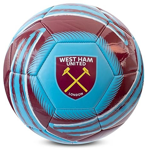 Hy-Pro Offiziell lizenzierter West Ham FC Cyclone Fußball, Größe 5, Hammer, Training, Match, Merchandise, Sammlerstück für Kinder und Erwachsene, Burgunderrot, burgunderfarben