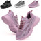 Scarpe Antinfortunistiche Donna Leggere Scarpe da Lavoro on Punta in Acciaio Comode Traspiranti Antiscivolo Scarpe Sicurezza Donna Viola EU 37