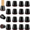 16 Pcs Protection Pied de Chaise Silicone Noir, Protege Pied de Chaise avec Tampon Feutré, Patins pour Chaises, Sans Bruit, Tampon Chaise pour Sols en Bois Dur et Carrelage(15-21mm) (violet, standard)