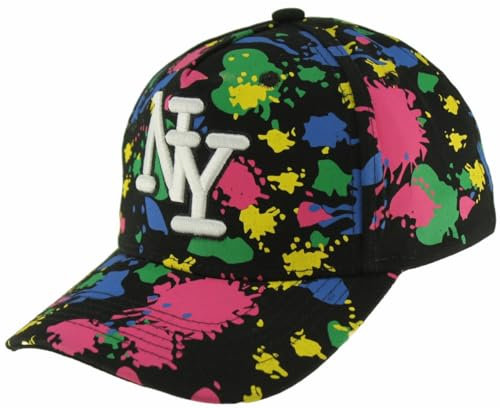 Royal Stallion Damen Splash NY Cotton Baseball Cap, Schwarz , Einheitsgröße