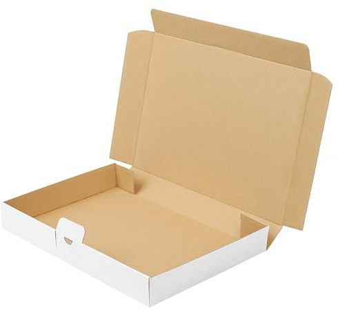 Betterbox Lot de 25 cartons d'expédition super solides – 350 x 250 x 50 mm – Format A4 blanc MB-5 – Pour l'expédition de marchandises, de lettres, de colis DHL DPD GLS H – Boîtes pliantes solides