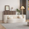 Elemango Sofá cama doble convertible 2 en 1, sofá de esquina con cojines, colchón de espuma de alta densidad, versátil para salón o dormitorio, color blanco