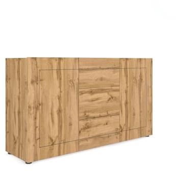 Itamoby Sideboard mit 2 Türen / 3 Schubladen 150 x 40 x 83,5 cm Elios Eiche Natur