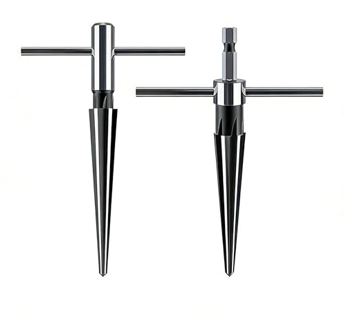 BRIOTA Set di 2 alesatori conici 3 – 13 mm e 5 – 16 mm, codolo esagonale, alesatore conico per legno e metallo
