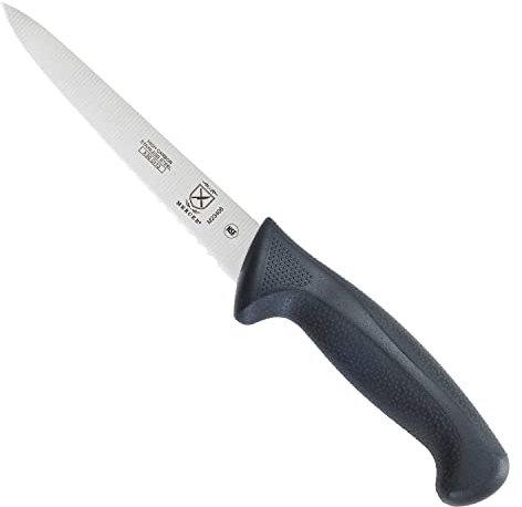 Mercer Culinary M23406 Millennia Utility with Wavy Edge, 6-Inch , Black
