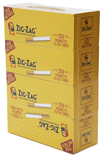 OCB 9008 Zig Zag Zigaretten Hülsen, Cigarette Tubes 4 x 250 Stück