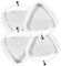 SPARES2GO Microfibre Cloth Cover Pads for Pifco 6in1 10in1 12in1 PS001 Steam Cleaner Mop (Pack of 4)