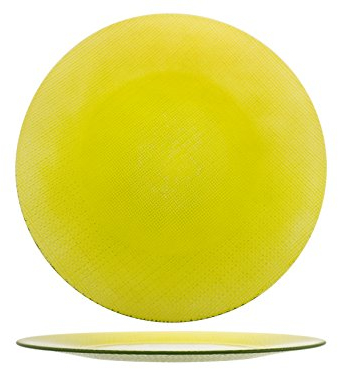 Bormioli Rocco Piatto da Portata, Verde, Large, Rotondo, Tinta Unita, Piatto Contemporaneo a Colore Solido, Microwave e Lavastoviglie, 31 cm di Diametro