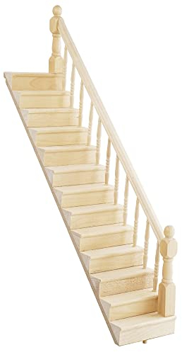 Odoria 1/12 Miniatur Treppe Holz Puppenhaus Möbel Zubehör, Rechts