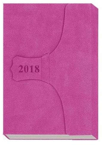 Taschenkalender Daily A6 mit Klappe - Day by Day pink - 2018: 1 Tag 1 Seite