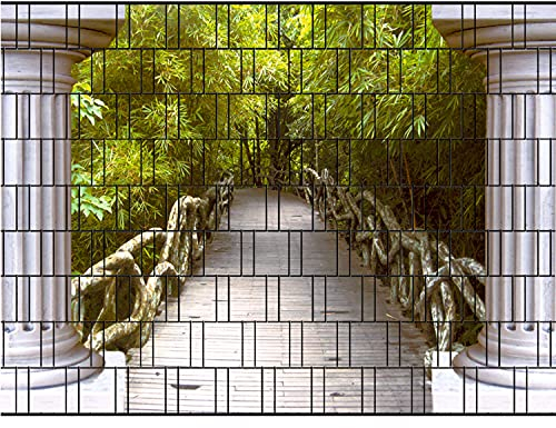 PerfectHD Zaunsichtschutz - Motiv Thailand - Sichtschutz für den Garten - 2,50 x 1,80 x 0,19 m - 9 Streifen - 30 Varianten