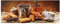 Bilderwelten Glasbild Wandbild Glas Kunstdruck Frühstückstisch 40 cm x 100 cm