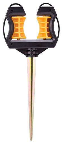 Rocky Mountain Goods Deluxe Hose Guide Spike - Smooth Roller Mechanism Allows Garden Hose to Pass Plants/shrubs Without damaging Them - Solid Rust Proof Metal Spike - Keeps Hose from kinking