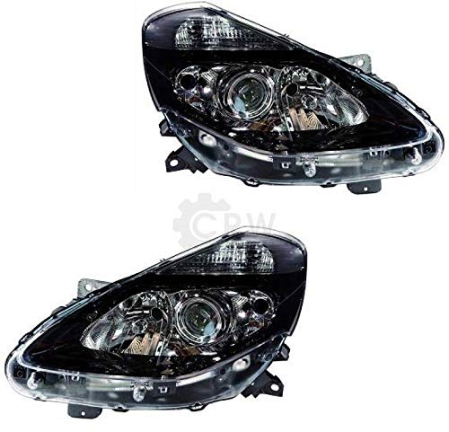 Scheinwerfer Set für Clio III R Bj. 09->> schwarz mit Kurvenlicht 1OI