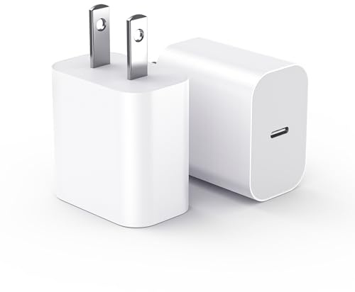 USBC Charger Block for iPhone 17 Charging Plug,MFI Certified Fast USB C Wall Cube 2Pack Power Adapter for iPhone16E/17/Air/Pro/Plus/Pro Max/15/14/13/12/11,for iPad Pro/Air/Mini USB-C Charge Brick Box