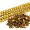 10 bandes de clous tapissier + 180 clous - Lentille Fer - Or antique - Ø11mm - Clous tapissier en bande