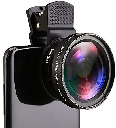 Viwind Phone Camera Lens with Professional HD 0.45x Super Wide Angle Lens,12.5X Super Macro Lens for Universal Phone, iPhone 7/8/11/11 pro/xs/xr/12 pro, Samsung(Black)