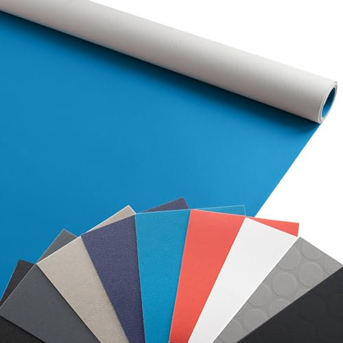 Primaflor PVC Bodenbelag Meterware - EXPOTOP, 2,00m x 2,50m, Uni Hell-Blau, Messeboden, Vinyl-Boden für Küche, Wohn- und Badezimmer, Auslegware, Anti-Rutsch, Nicht Reflektierende Oberfläche