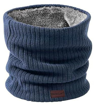 Onvavient Écharpe Hommes Hiver Tubulaire Foulard Ski Chaud Cache Cou-Cou Hiver écharpe Coupe Cagoule Cache-Élastique Épais Doux Fleece Echarpe Hommes et Femmes-Cou Gaiter Masque