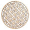 Aidqxbaoer Lot de 2 sous-Verres, Dessous de Verre Bois, sous-Verres en Bois de Bouleau avec Motif Fleur de Vie pour Décoration de Maison, Taille 10x10cm