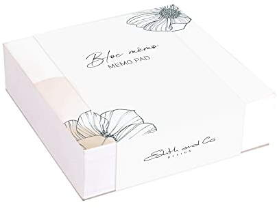 Clairefontaine 115976C - Evanescence, Memo Block / Zettelblock 250 Blatt blanko, abtrennbar, bedruckt, 90g, 9,8x9,8 cm, ideal für Schnellnotizen, 1 Stück