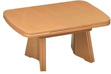58 aufm Kessel Funktionstisch Callida höhenverstellbar und ausziehbar 90(130,5) x 65 x 54-73 Couchtisch massiv Buche 16021