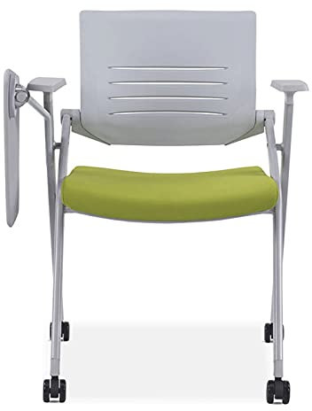 FLBT Chaise de Bureau Chaise de Formation Chaise de conférence avec Tableau d'écriture Chaise Pliante Chaise d'ordinateur de Bureau avec Fauteuil pour Tablette (Color : Writing Board+Wheels, Size :