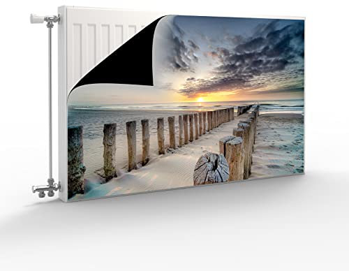 Primus Print Heizkörperverkleidung Heizkörperabdeckung magnetisch (Strand, 80x60 cm)