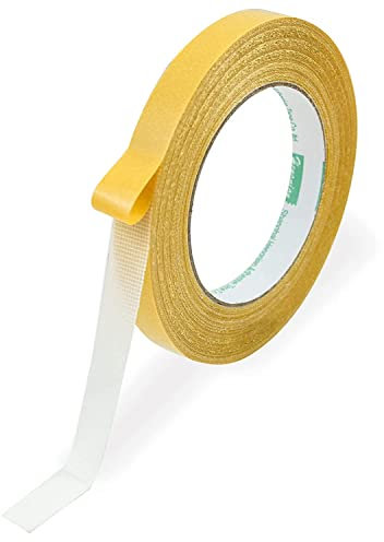 Strong Adhesive Double-sided Gauze fiber Mesh Tape,Fiberglass Waterproof Tape,Fiberglass Mesh Cloth Super Sticky Mounting Transparent Tape,Easily Removable with No Residue (1cm*5m)