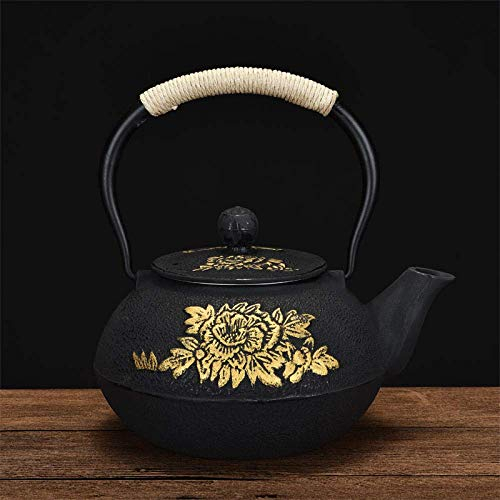 HHUARI Teiera in ghisa 1 teiera in ghisa da 1 litro Set teiera Teiera in ghisa Bollitore teiera Salute The New