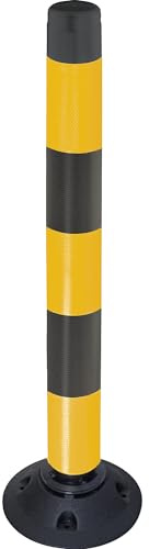 KAISER+KRAFT | Leitzylinder FlexPin | Höhe 1000 mm, gelb / schwarz reflektierend