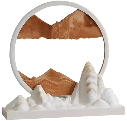 Fodalob 11 Pouces Sable Art Liquide Mouvement Peinture Ornement résine Base sablier créatif Salon Bureau Armoire à vin décorations for la Maison Cadeaux