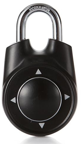QUTBAG Cadenas de casier Portable, Cadenas à Mot de Passe directionnel à Combinaison, Cadenas à Combinaison unidirectionnel, Cadran Rapide à définir Vous-même pour boîte Rangement casier, école Black