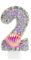 Mermaid 2nd Birthday Candles for Cake,Macaroon Number 2 Candle with Pink Shell,Girls 2nd Birthday Decorations,Pink Purple Candle Pearls Cake Toppers for Girls Birthday Party Decorations Supplies