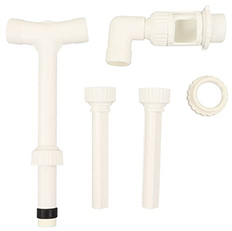 Headerbs Fontana per Piscina, Fontana a Cascata per Piscina in PVC Accessori per Stagno a Doppia Testa Regolabili con Adattatore Filettatura Interna da G1 1/2 a G2