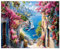 Peinture Numero Adulte, DIY Peinture Par Numero Adulte, Peinture Acrylique pour Adultes Enfants débutants Facile sur Toile Peinture Numero avec peintures et pinceaux 40×50cm Flower Town(sans Cadre)