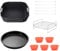 MorNon Heißluftfritteuse-Zubehör 21cm Airfryer Zubehör Kompatibel für Philips Airfryer XL 6,2L, COSORI 5,5L 4,7L, Cecotec 6L Airfryer Silikonform Pot, Wiederverwendbar Air Fryer Accessories(4STK)