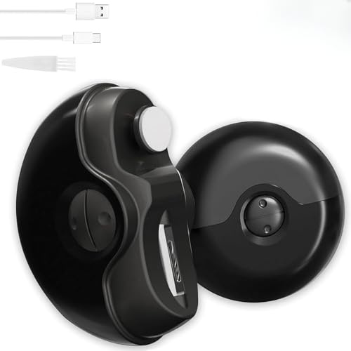 Coupe-ongles électrique automatique 2 en 1 avec 2 vitesses réglables pour les personnes âgées, les enfants et les adultes (noir)