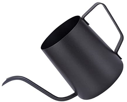 CRILSTYLEO Narrow Spout Water Kettle Hand Drip Pot for Tea and Coffee 250ml Stainless Steel Black