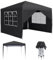 MAYTIIMO Pavillon 2.5x2.5m Wasserdicht Stabil Winterfest Pop-Up Faltpavillon mit 4 Seitenteilen und Fenstern Faltbare Gartenpavillon UV-Schutz Gartenzelt Partyzelt für Outdoor Garten Party, Anthrazit