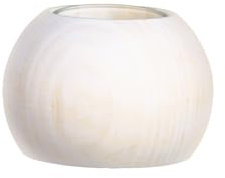 Zirbenteelicht Natur mit Teelichteinsatz, Rund 7,5 cm