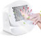 Roadtime Air Nail Dryer, Asciuga Unghie Ad Aria Da 600 W, 90° Girevole Asciuga Smalto Unghie Normale Con Per Mani,Asciugatore a Quattro Livelli Freddo Caldo Ventilatore per Uso Domestico e Salone