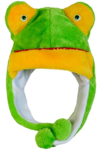Naichuo Plush Animal Hat with Ear Flaps, Cozy Novelty Party Cap for for Kids Teens Adults Halloween Christmas