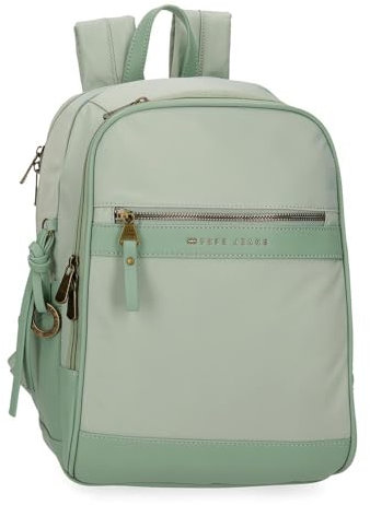Pepe jeans Morgan Rucksack für Laptop, 33,8 cm (13,3 Zoll), Grün, 25 x 37 x 10 cm, recyceltes Polyester, 9,25 l, von Joumma Bags, grün, Talla única, Laptop-Rucksack