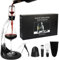 AUROAY Wine Aerator Decanter Set with Filter, Decanter Holder, Corkscrew, Vacuum Stopper, Pourer