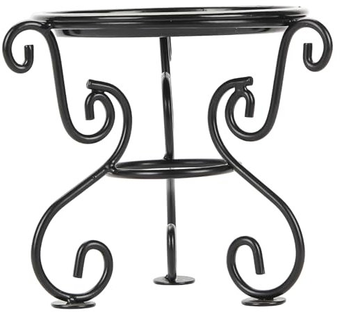 NASSMOSSE Wrought Iron Plant Stand, Creative Metal Gazing Ball Stand, Exquisite Multipurpose Plant Riser for Yard, Flower Bed, Garden, Porch, or Patio