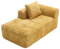 BTYJLEBE Modulares Sofa Kleines DIY Einzelsofa Chenille Chaiselongue Sofa Bequeme Weiches Couch Liegesofa mit Kissen Wohnzimmer Schlafzimmer Gästezimmer Gelb
