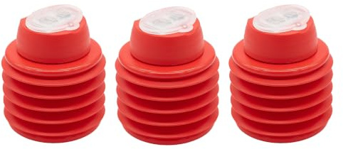 KUM - Doppelspitzer Softie 442 M2, rot, 3er Pack | Flexibler und bruchsicherer Doppel-Behälterspitzer für Blei- und Buntstifte
