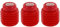 KUM AZ347.00.16-R - Anspitzer mit Behälter Softie 442 M2, 3 Spitzer rot, flexibel und bruchsicher, Doppel Behälterspitzer