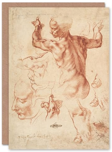 Artery8 Michelangelo Buonarroti Art Card Studies for the Libyan Sibyl